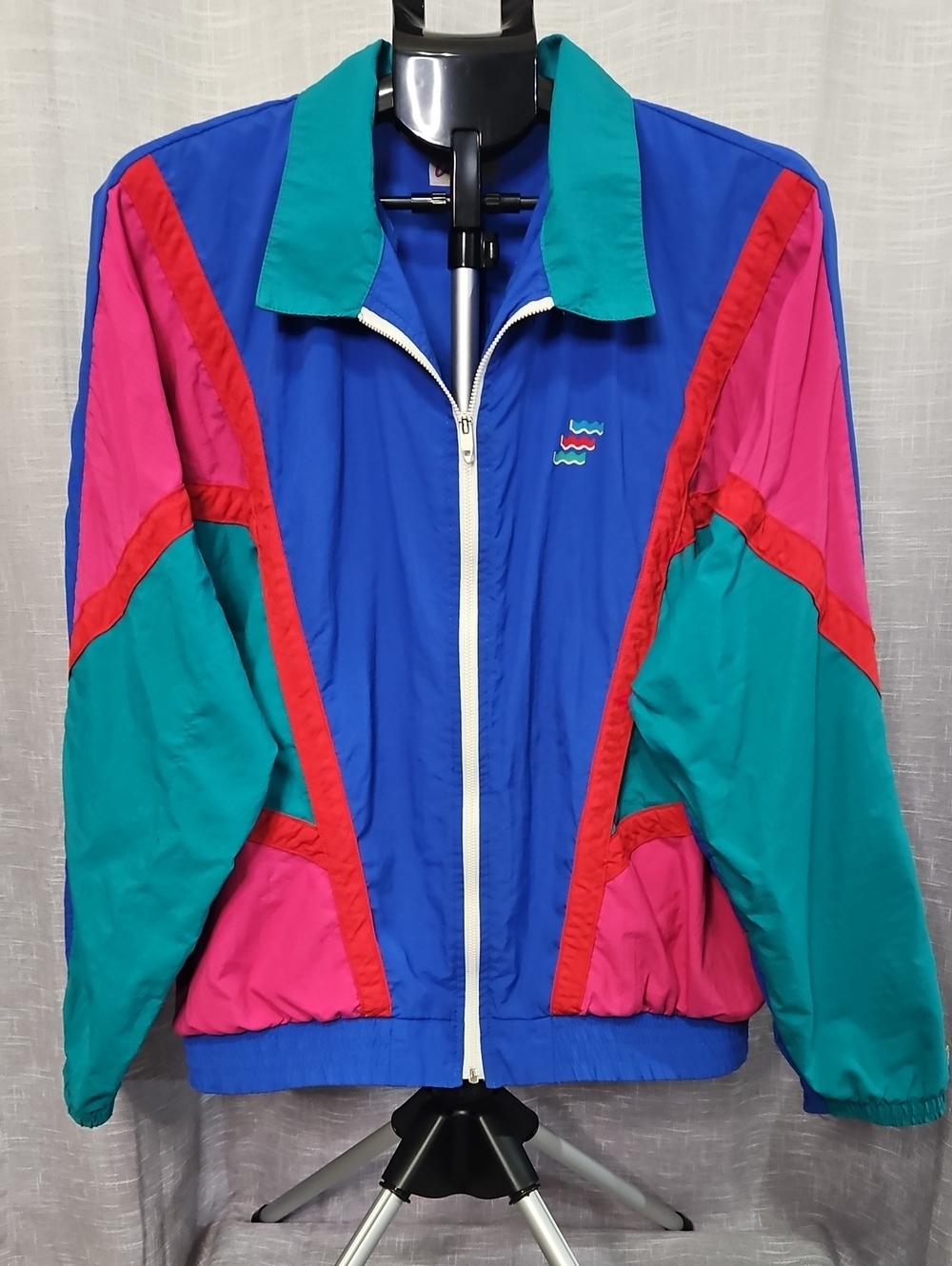 Vintage 80s Cricket Lane Colorblock Windbreaker Jacket